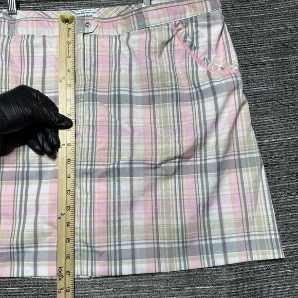 Izod Skorts Women's Size 16 Pink Plaid Golf Classix Cool FX - Picture 3 of 13